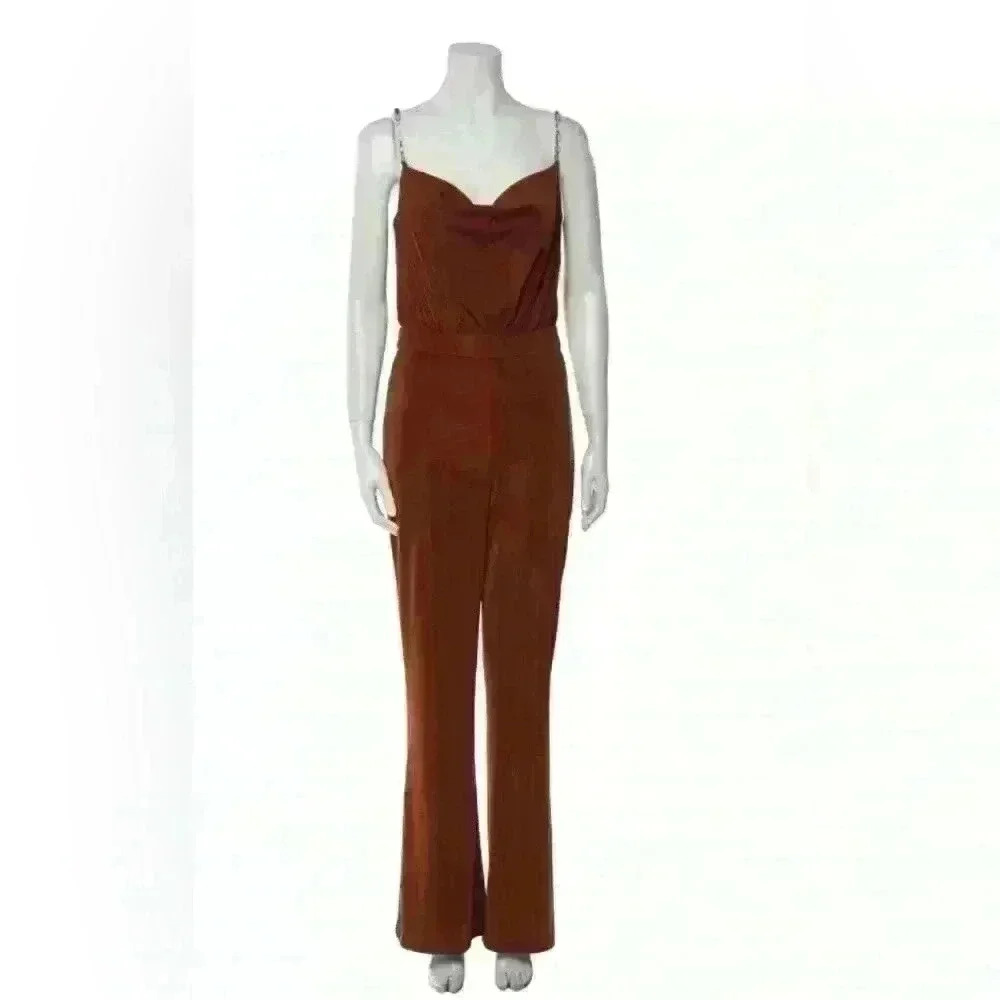 Jason Wu Cowl Neck Jumpsuit. Size L. Cooper colored. New with tags